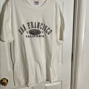 Hanes Vintage White Golden Gate Bridge San Francisco California Tee NWOT